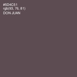 #5D4C51 - Don Juan Color Image